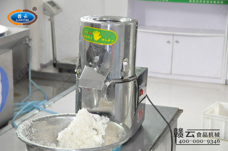 贛云牌JXGY-220型剎菜機(jī)打白蘿卜的效果